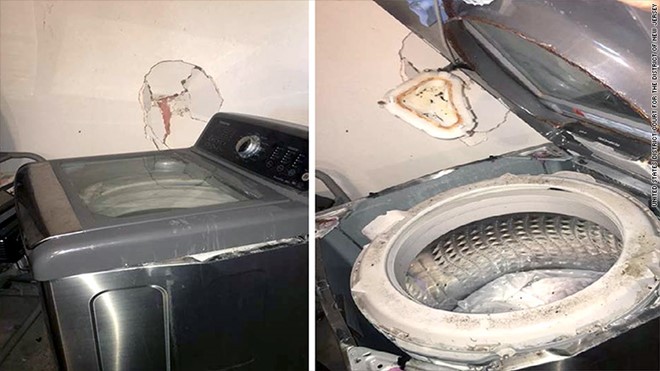 Máy giặt của một phụ nữ tại bang Texas phát nổ khi đang hoạt động.