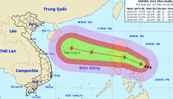 Nhiều khả năng bão Sakira sẽ đổ bộ miền Trung nước ta