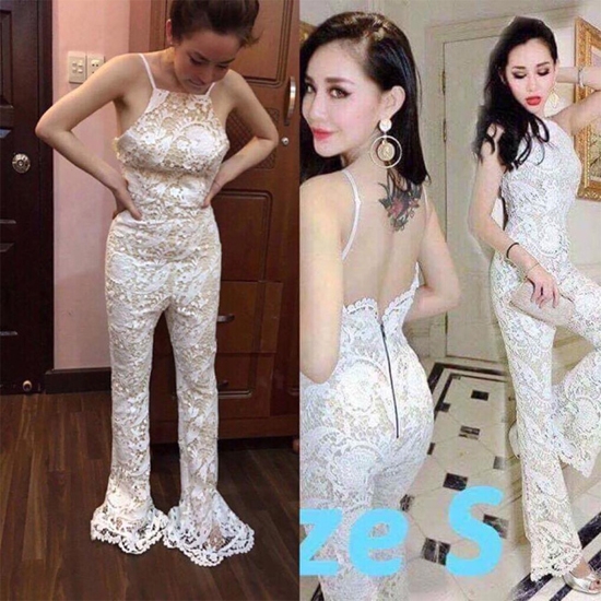 Đặt mua bộ jumpsuit ren màu trắng vì vẻ ngoài quá thu hút, gợi cảm nhưng khi nhận được hàng thật, cô nàng hot girl Vân Tokyo lại câm nín bởi trang phục như được gia công một cách vụng về. Chất liệu cũng kém sang so với hình ảnh trên mạng.