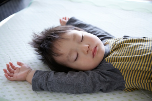 A child's sleeping face