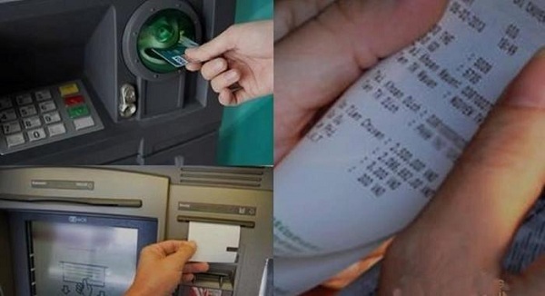 Đừng lấy hóa đơn tại máy ATM nếu không cần thiết - Ảnh minh họa