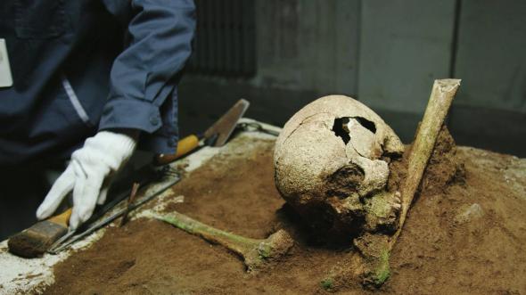 Hài cốt không nguyên vẹn có thể là của tì thiếp trong khu lăng mộ