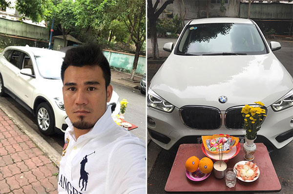 Phan Thanh Bình làm lễ cúng cầu may khi mua xe mới