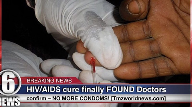 Đoạn tin xác nhận trên truyền hình về nghiên cứu tìm ra phương pháp điều trị HIV