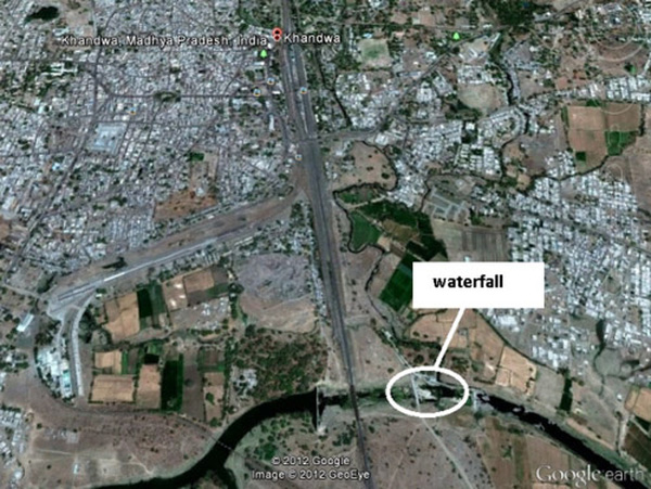 Hình ảnh chụp màn hình từ ứng dụng Google Earth mà Saroo dùng để tìm gia đình