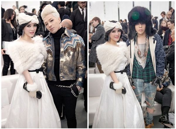 Tại tuần lễ thời trang Haute Couture Xuân Hè 2014, Lý Nhã Kỳ tạo bất ngờ khi liên tục gặp gỡ với các ngôi sao đình đám thế giới. Đáng chú ý, cô còn chụp ảnh hai thành viên của nhóm Big Bang là G-Dragon và Tae Yang