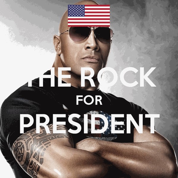 Cư dân mạng ủng hộ “The Rock” tranh cử tổng thống Mỹ. 