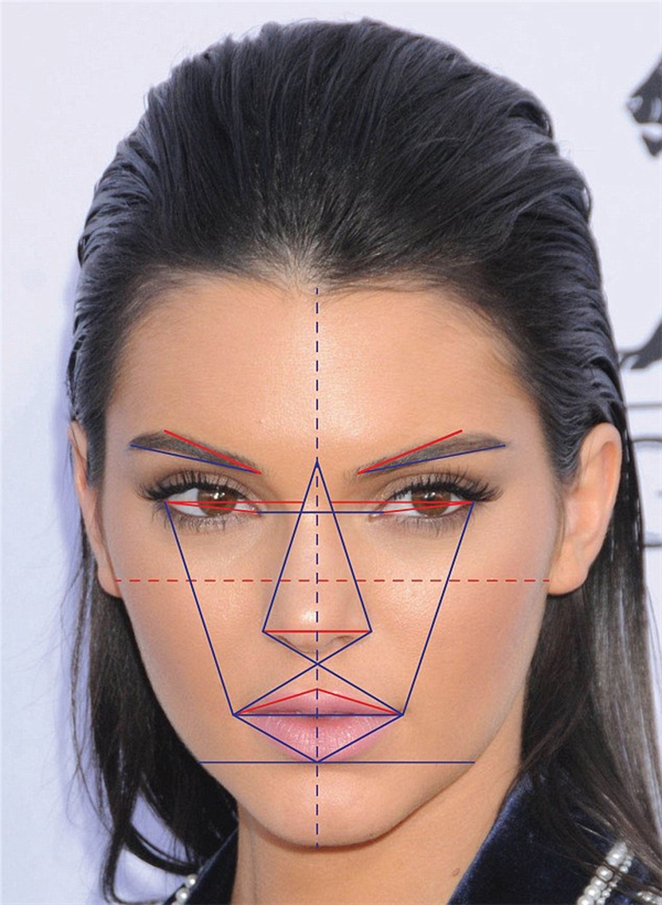  Kendall Jenner, em gái khác cha của Kim có gương mặt đẹp lọt top 5.
