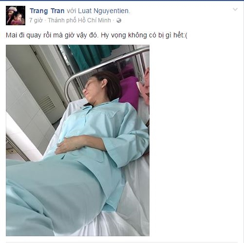 ‘Hoa hậu hài’ Việt Nam Thu Trang nhập viện cấp cứu vì không thể cầm máu