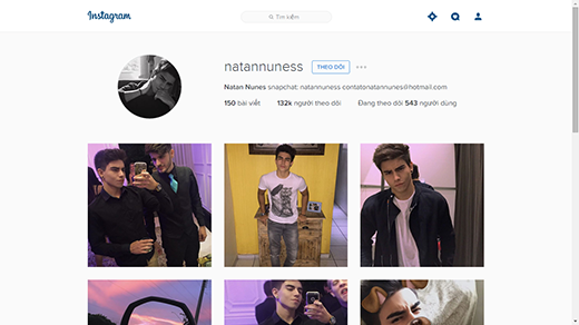 Có tới 132 ngàn lượt theo dõi trên Instagram của anh chàng. (Ảnh: Internet)