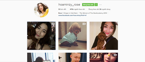 Trên trang Instagram của cô nàng bắt đầu ngập tràn ảnh của chú cún cưng.