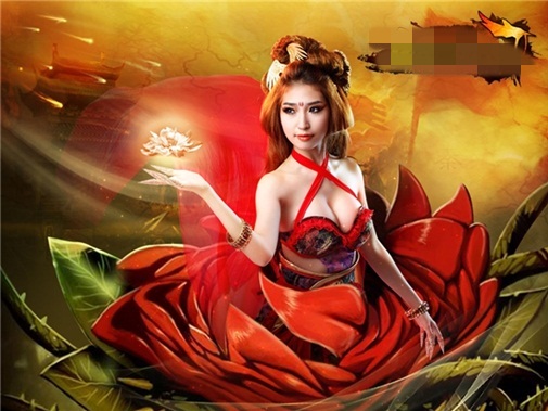 Bộ ảnh quảng bá game của Khổng Tú Quỳnh cũng gây xôn xao suốt một thời gian dài vì cách ăn mặc táo bạo. phô bày ‘tòa thiên nhiên’ đáng mơ ước