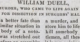 Đây là một bài báo ghi lại sự kiện “sống lại” của William Duell. (Nguồn: Internet)