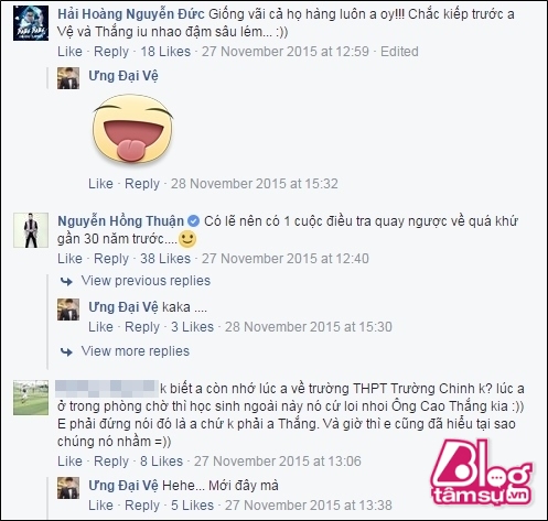 Nam ca sĩ Hoàng Rapper, nhạc sĩ Nguyễn Hồng Thuận bày tỏ sự sửng sốt. Trong khi đó, 1 facebooker cũng thừa nhận nhiều bạn học sinh tại nơi Ưng Đại Vệ tới biểu diễn cứ đinh ninh đó là… Ông Cao Thắng