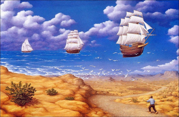 5. Lúc thì thấy những chiếc thuyền buồm đang lướt trên mặt biển êm dịu, lúc lại thấy chúng như đang 