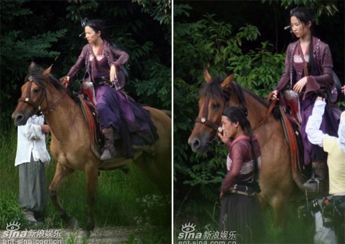 Trong Vua Kungfu, cảnh của Lưu Diệc Phi đã sử dụng ngựa thật nhưng người cưỡi ngựa chỉ là 
